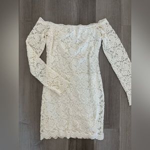 Fashion Nova Off the Shoulder Lace Dress